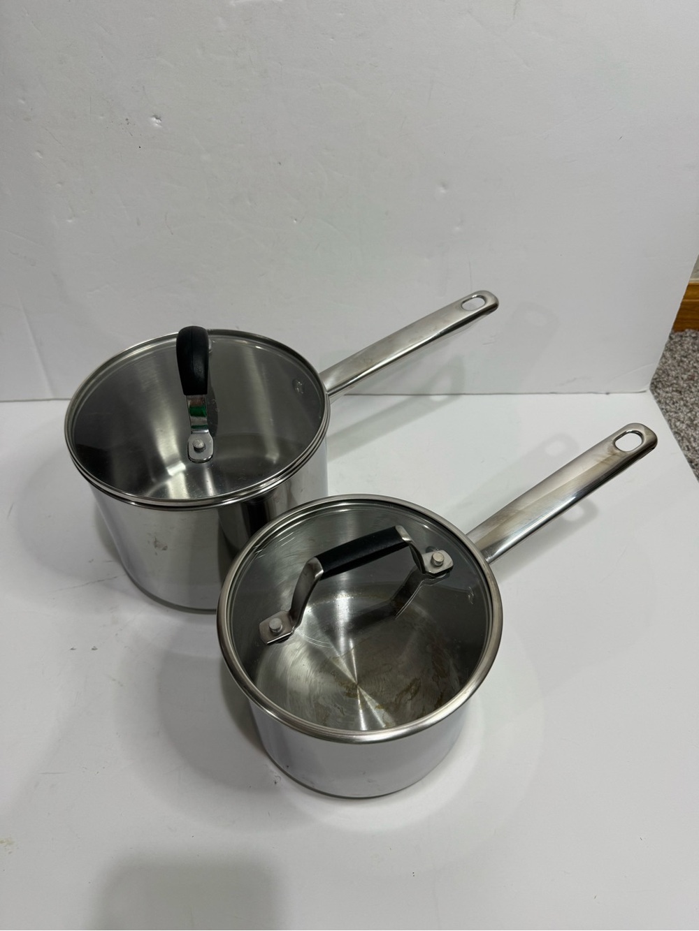 Tools of the Trade Stainless Steel Saucepan Set - 1.5qt & 2.5qt with Lids